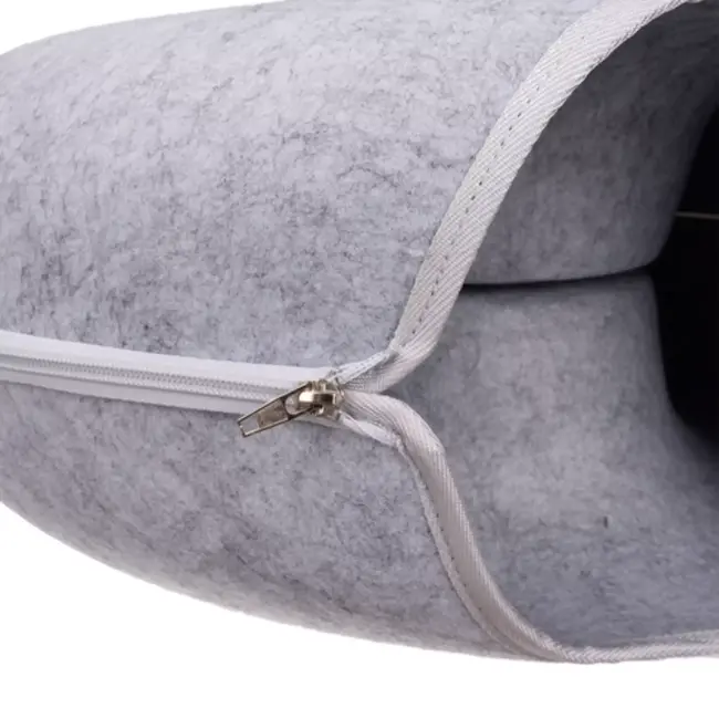 Purlov Kattenbed tunnel – Knusse vilt donut – Machinewasbaar en warm