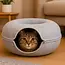 Purlov kattenbed tunnel – knusse vilt donut – machinewasbaar en warm