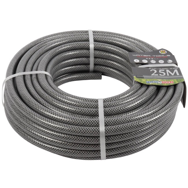 Talen Tools Versterkte Tuinslang 1/2" - 25 m - Versterkt PVC