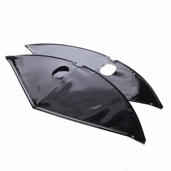 Falkx Jasbeschermer lakdoek - 28 inch - Zwart - Traditioneel ontwerp - Set van 2