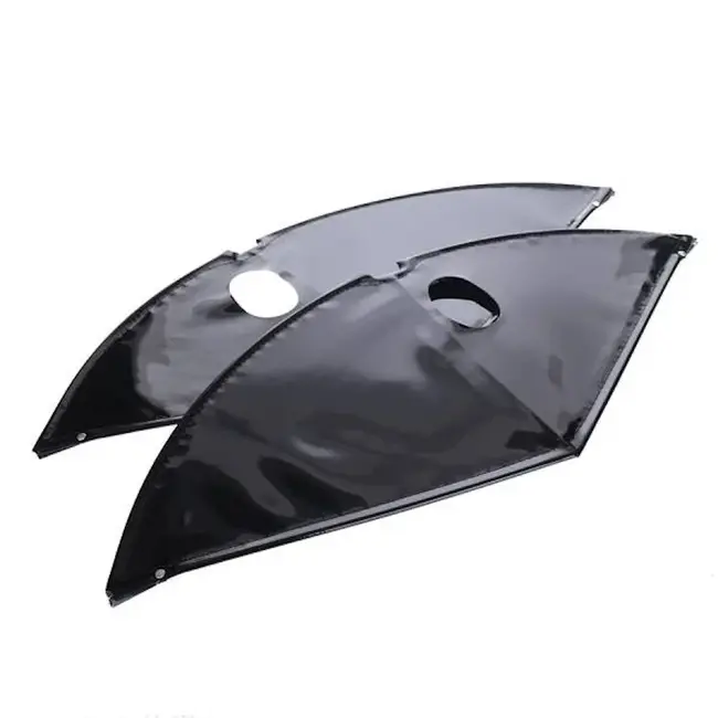 Falkx Jasbeschermer lakdoek - 28 inch - Zwart - Traditioneel ontwerp - Set van 2