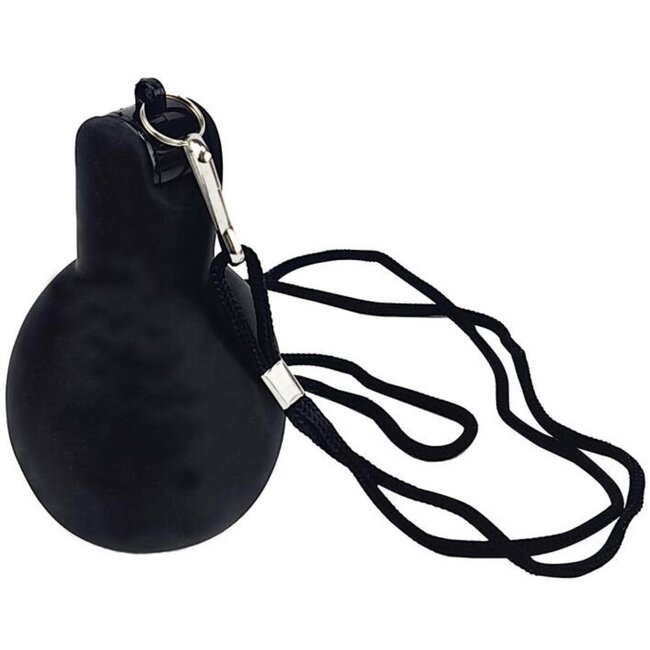 Benson Knijpfluit / Handfluit met Koord – Zwart – Compact kunststof fluitje