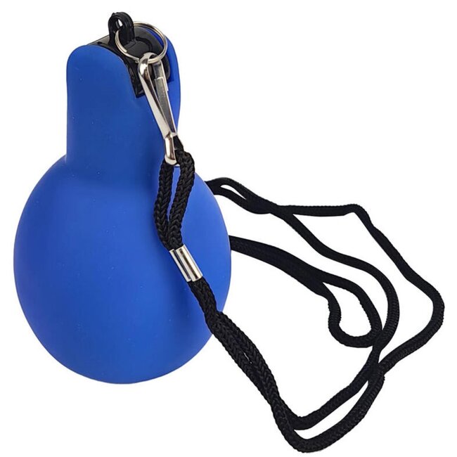 Benson Knijpfluit / Handfluit met Koord – Blauw – Compact kunststof fluitje