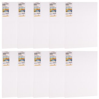 Benson Schilderdoeken - Set van 10 - Dubbel Gesso - 80x100 cm - Geschikt voor Olie & Acryl