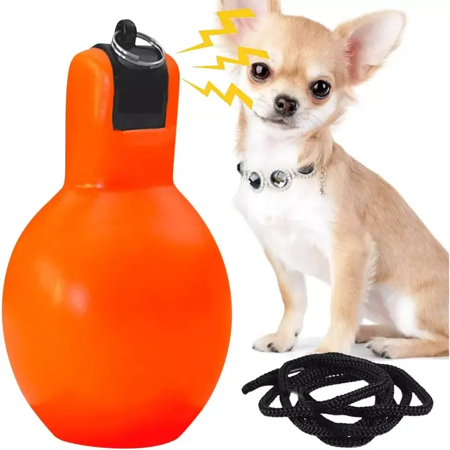 Benson Knijpfluit / Handfluit met Koord – Oranje – Compact kunststof fluitje