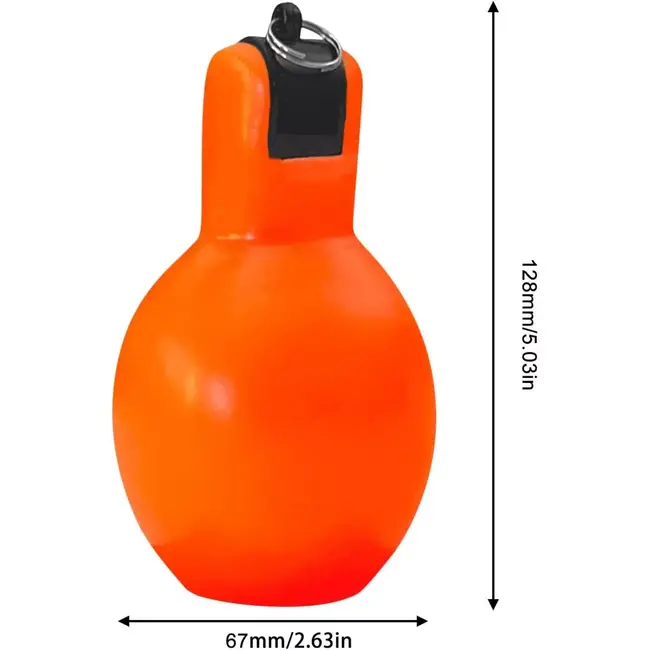 Benson Knijpfluit / Handfluit met Koord – Oranje – Compact kunststof fluitje