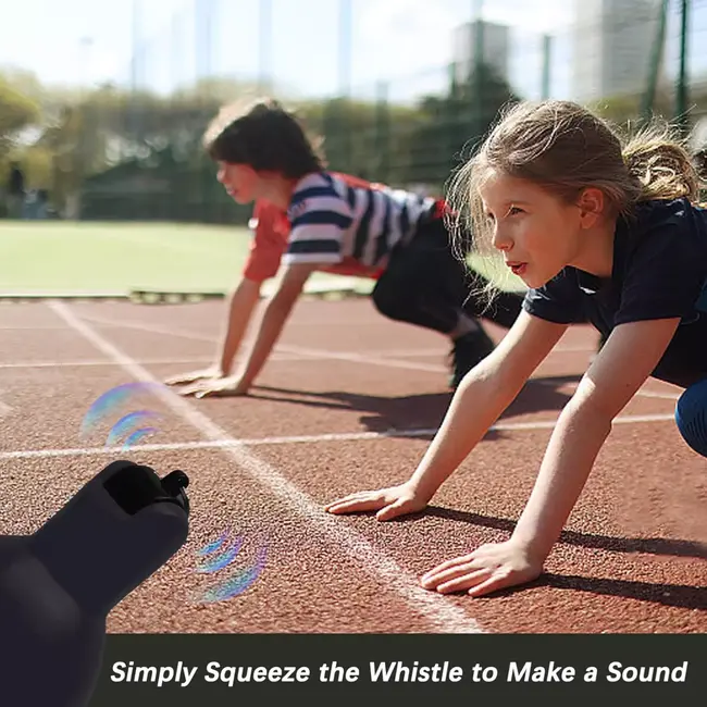 Benson Knijpfluit / Handfluit met Koord – Zwart – Compact kunststof fluitje