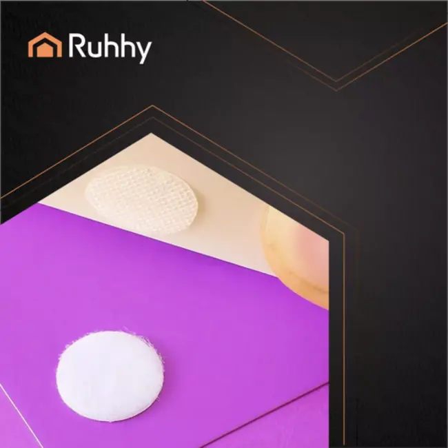 Ruhhy Zelfklevende Klittenbandrondjes – 250 Paar Haak & Lus 18mm