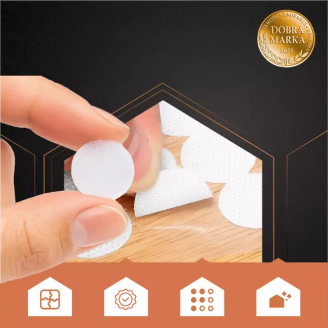 Ruhhy Zelfklevende Klittenbandrondjes – 250 Paar Haak & Lus 18mm