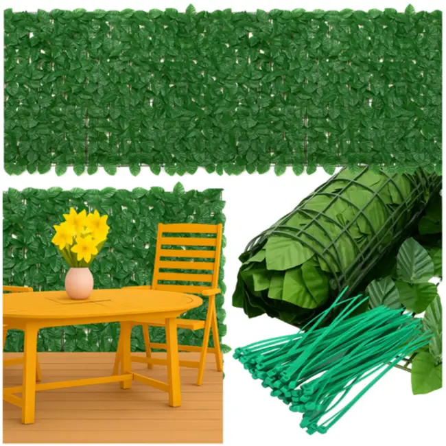 Gardlov Kunsthaag 3x1 m – Klimop Afscherming voor Balkon of Tuin