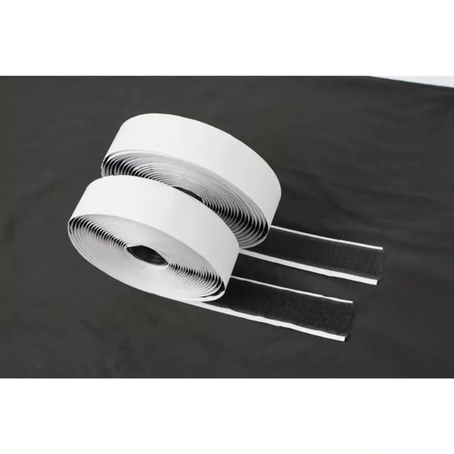 Ruhhy Zelfklevend Klittenband 5m x 2,5cm – Zwart Haak & Lus Tape