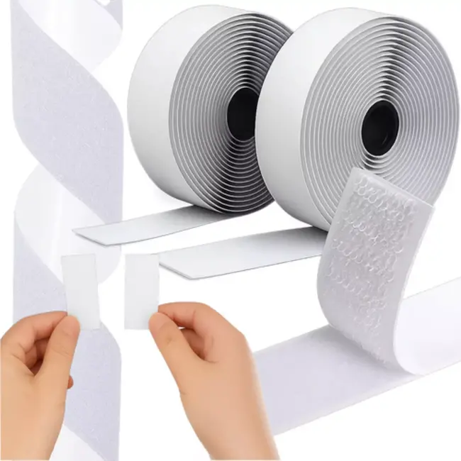 Ruhhy Zelfklevend Klittenband 5m x 2,5cm – Wit Haak & Lus Tape