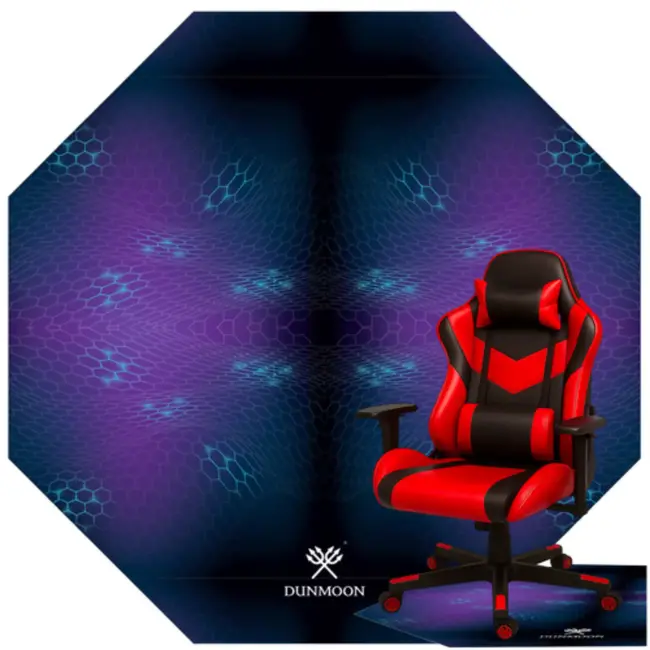 Dunmoon Gaming Mat 120x120 cm – Octagonale Stoelmat met Antislip