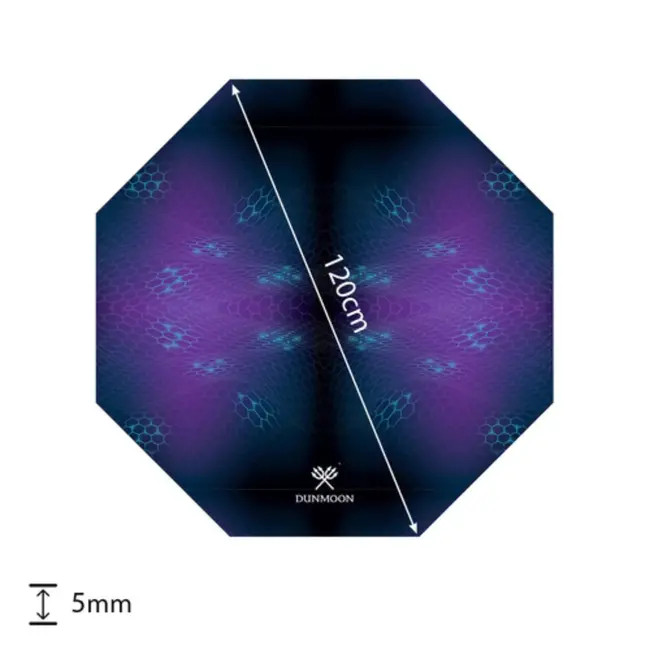 Dunmoon Gaming Mat 120x120 cm – Octagonale Stoelmat met Antislip