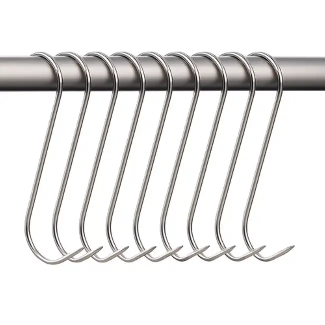 Kaminer RVS Rookscharen Set – 15 Vleeshaken voor Vlees & Vis