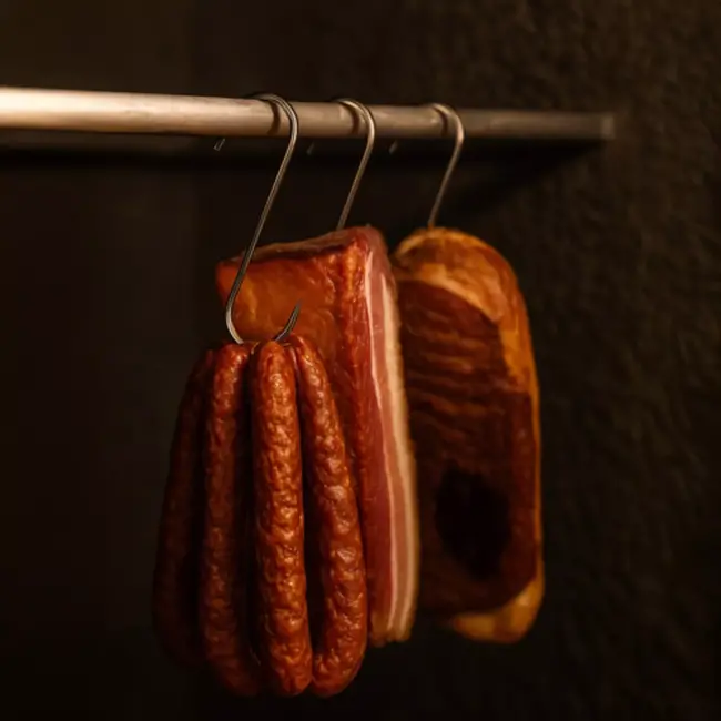 Kaminer RVS Rookscharen Set – 15 Vleeshaken voor Vlees & Vis