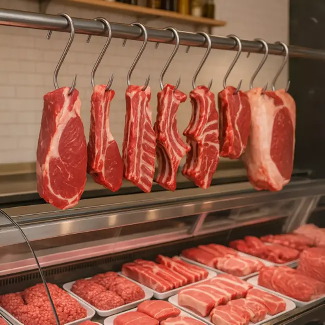 Kaminer RVS Rookscharen Set – 15 Vleeshaken voor Vlees & Vis