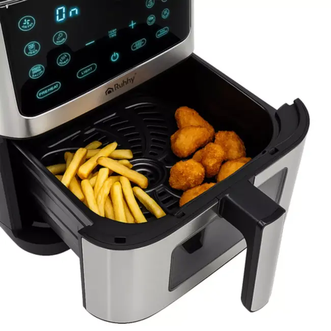 Ruhhy Airfryer XXL 8L – Olievrije Friteuse met 10 Programma's
