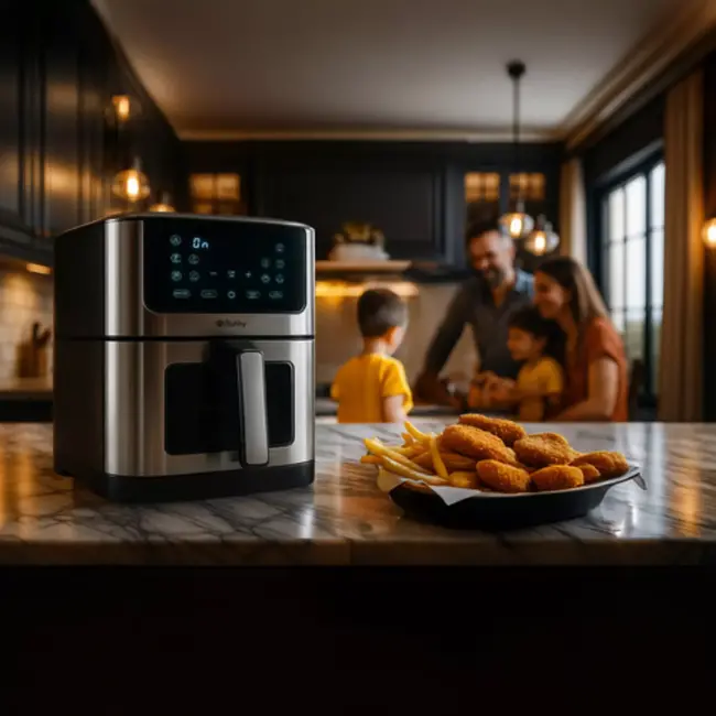 Ruhhy Airfryer XXL 8L – Olievrije Friteuse met 10 Programma's