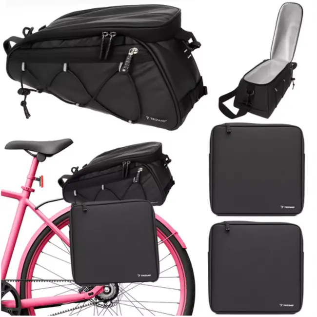 Trizand Fietstassen 3-Delig – 16L Bagagedrager Tas met Reflectie
