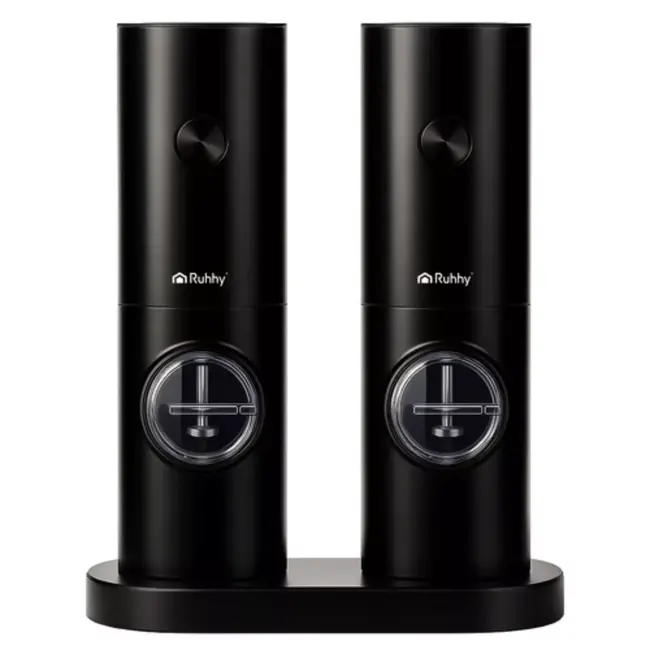 Ruhhy Elektrische Peper- en Zoutmolen Set – LED & Instelbaar