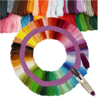 Maaleo Borduurgaren Set 150-delig – Mulina Kleuren + Draadsnijder