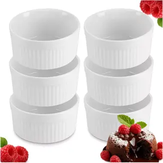 Ruhhy Set van 6 Ramekins – Ovenvaste Keramische Schaaltjes 200 ml