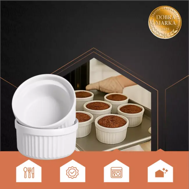 Ruhhy Set van 6 Ramekins – Ovenvaste Keramische Schaaltjes 200 ml