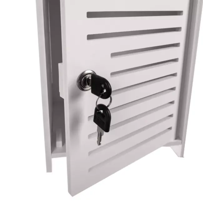 Ruhhy Badkamerkastje met Deurtje en Toiletpapierhouder – Wit 80 cm