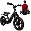 Kruzzel Loopfiets 12 inch Zwart – Verstelbaar Zadel + Draagriem