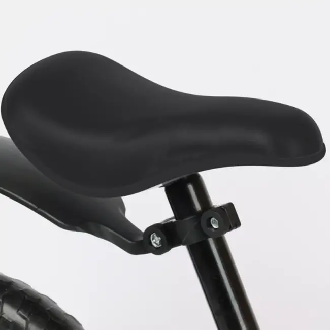 Kruzzel Loopfiets 12 inch Zwart – Verstelbaar Zadel + Draagriem