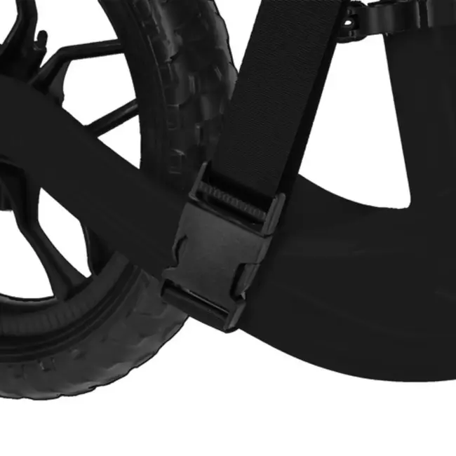 Kruzzel Loopfiets 12 inch Zwart – Verstelbaar Zadel + Draagriem