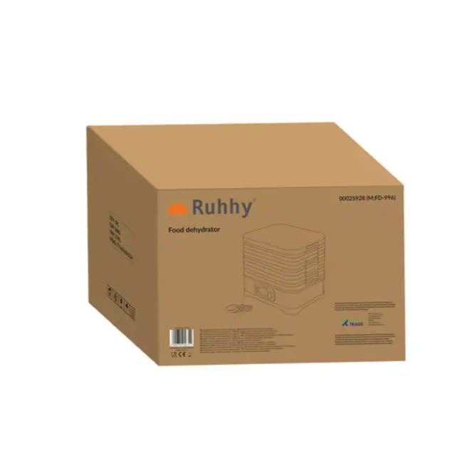 Ruhhy Voedseldroger 10L – Met LCD Timer en 5 Droogtrays Voor Champignons, Fruit en Groenten