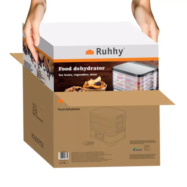 Ruhhy Voedseldroger 10L – Met LCD Timer en 5 Droogtrays Voor Champignons, Fruit en Groenten