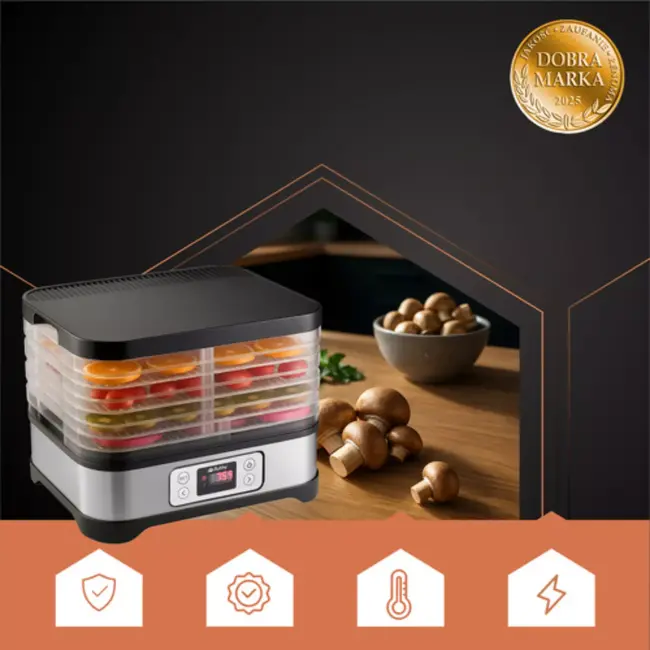 Ruhhy Voedseldroger 10L – 24u Timer en LCD Display – Droger voor Champignons en Fruit – Compact en Krachtig