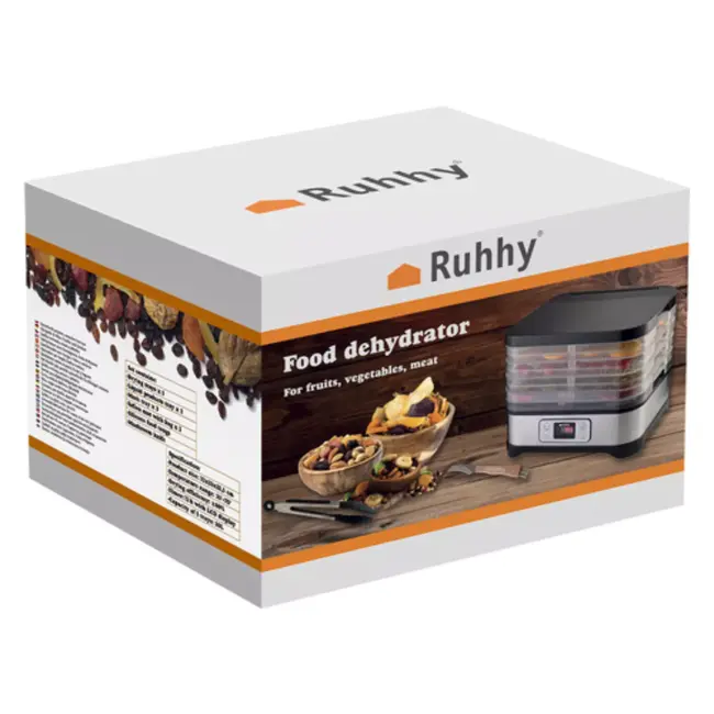 Ruhhy Voedseldroger 10L – 24u Timer en LCD Display – Droger voor Champignons en Fruit – Compact en Krachtig