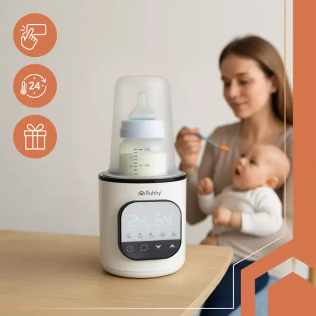 Ruhhy 5-in-1 Flessenwarmer – Sterilisator & Verwarming, Ontdooien & Meer