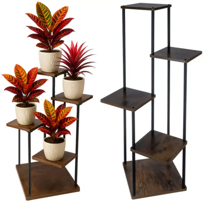 Ruhhy plantenstandaard 107 cm – 5 lagen loft plantentrap