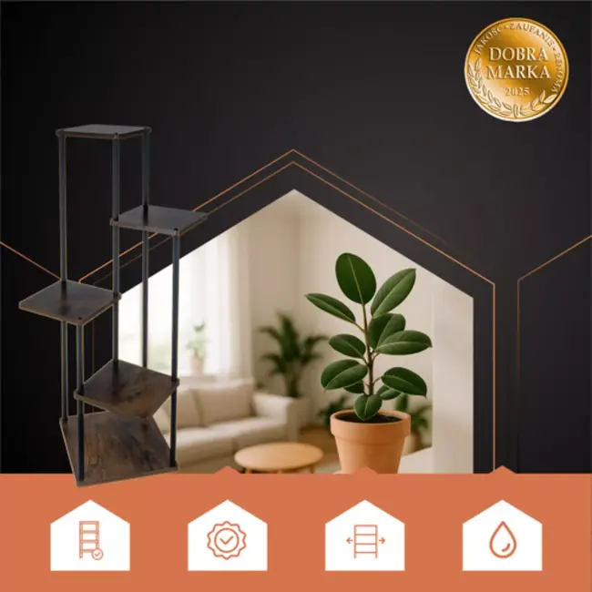 Ruhhy plantenstandaard 107 cm – 5 lagen loft plantentrap