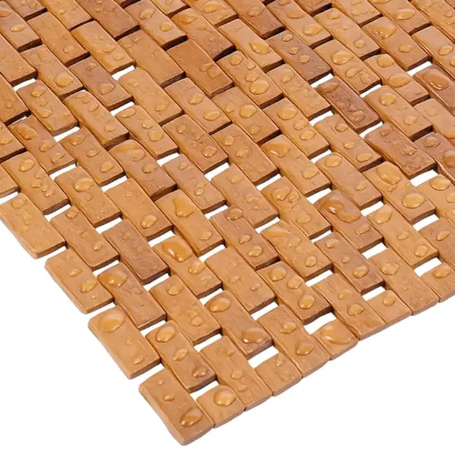 Ruhhy bamboe badmat 80x50 cm – antislip en waterproof