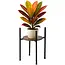 Ruhhy bloementafel 41 cm – moderne plantentafel zwart/hout