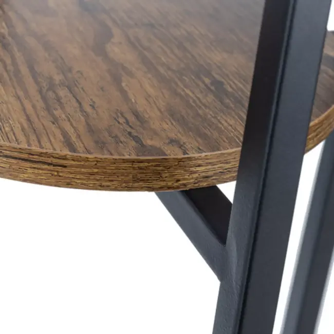 Ruhhy bloementafel 41 cm – moderne plantentafel zwart/hout