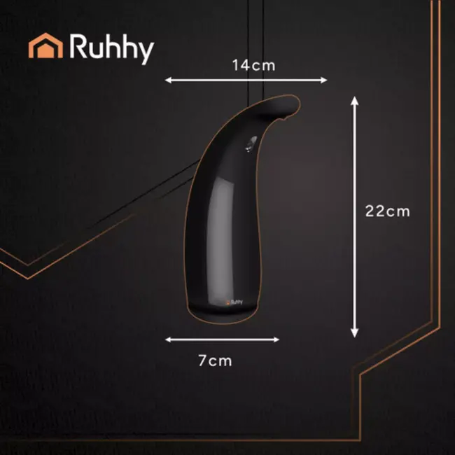 Ruhhy touchless zeepdispenser zwart – 300 ml sensorbediening