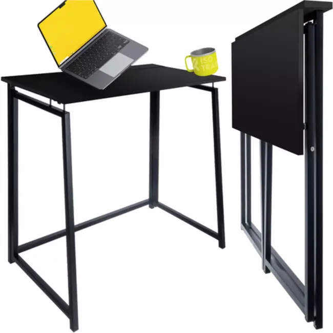 Ruhhy Inklapbaar Bureau Zwart – Compact en Stijlvol Werken