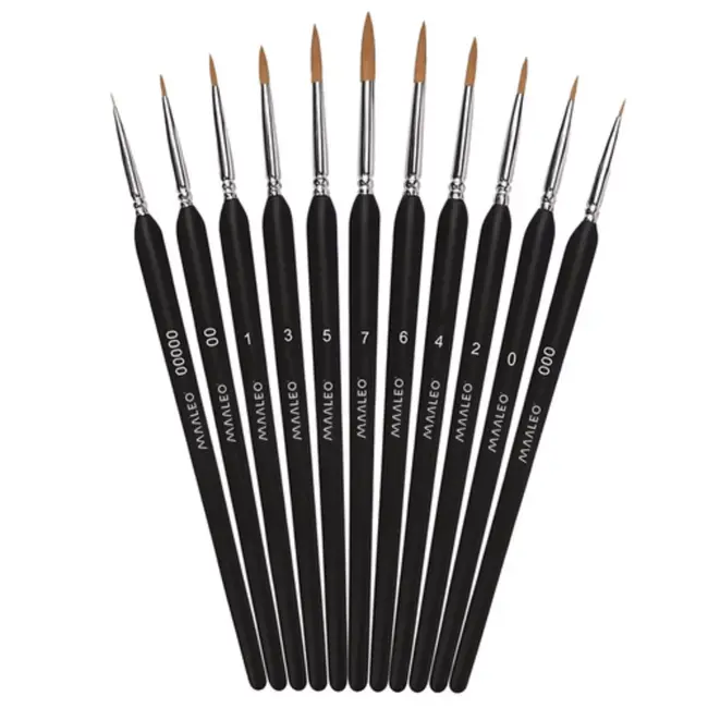 Maaleo Penseelset 11-delig – Perfect voor Fijn Schilderwerk