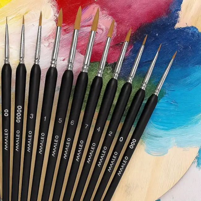 Maaleo Penseelset 11-delig – Perfect voor Fijn Schilderwerk
