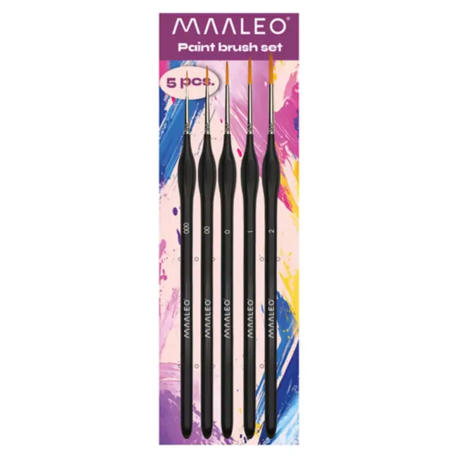 Maaleo Penseelset 5-delig – Perfect voor Fijn Schilderwerk