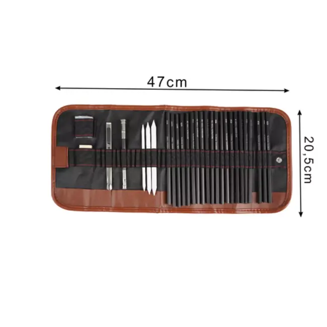 Maaleo Tekenset 29-delig – Schetsen & Houtskool in Etui