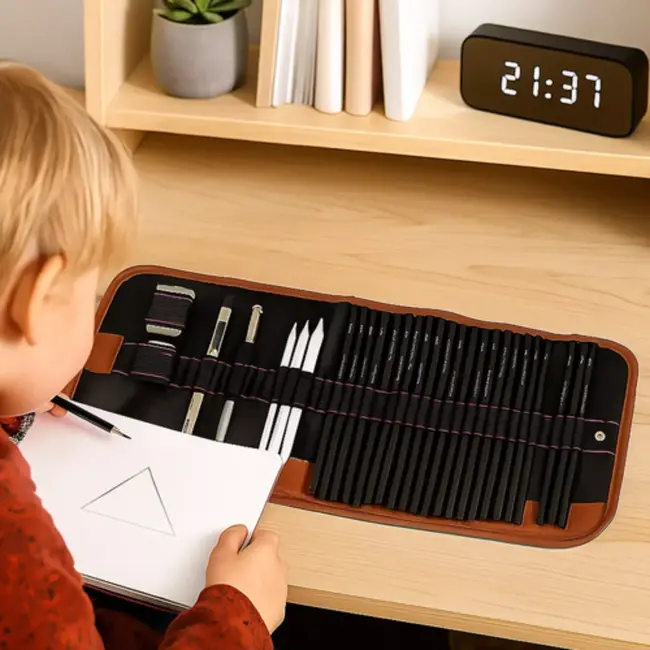 Maaleo Tekenset 29-delig – Schetsen & Houtskool in Etui