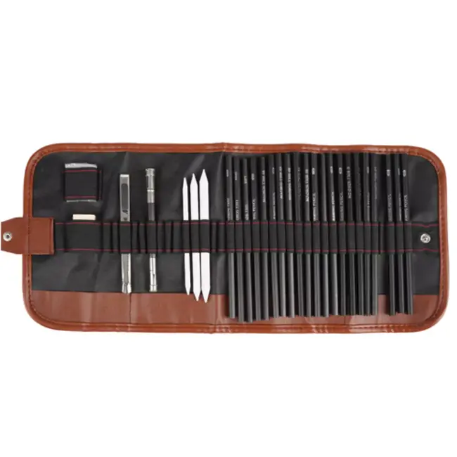 Maaleo Tekenset 29-delig – Schetsen & Houtskool in Etui